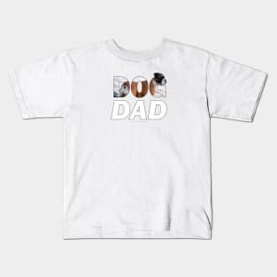 DOG DAD - Boxer dog oil painting word art Kids T-Shirt